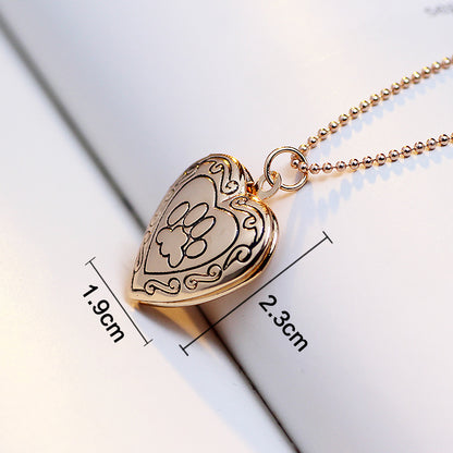 Pet Paw Print Locket Necklace