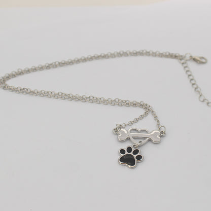 Dog Lover Necklace Bone&Paw