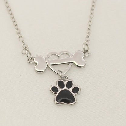 Dog Lover Necklace Bone&Paw