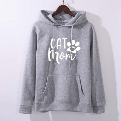 Cat Mom Letter Hoodie