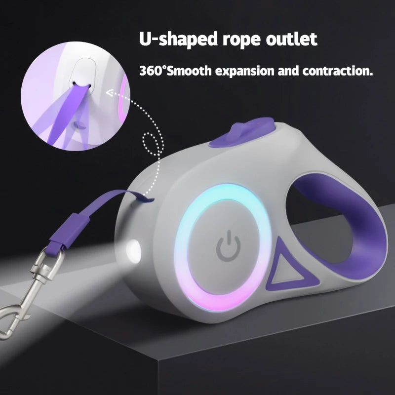 2025 LED Retractable Leash with light