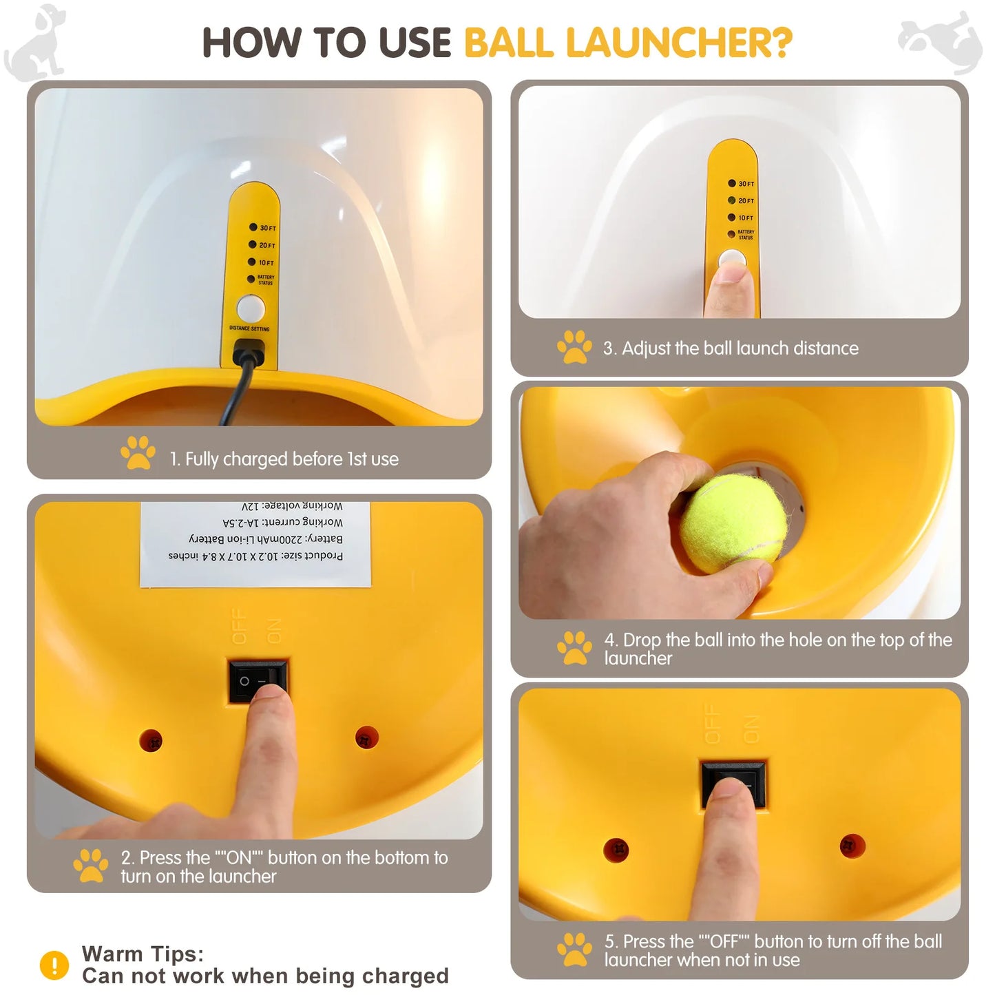 3 Distance automatic ball launcher for Indoor and Outdoor