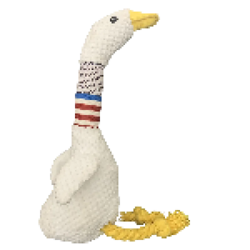 New Pet Dog Plush Sound Toy White Geese Coarse Grain Velvet Bite Resistant Long Necked Duck Toy Supplies Interactive Dog Toys