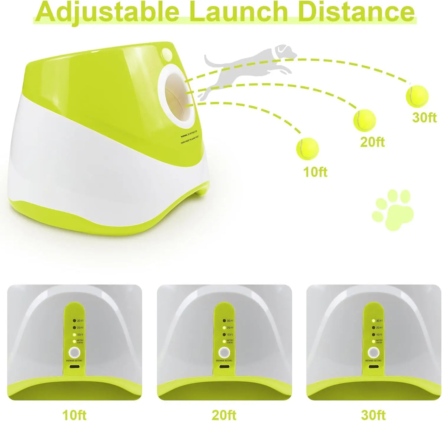 3 Distance automatic ball launcher for Indoor and Outdoor