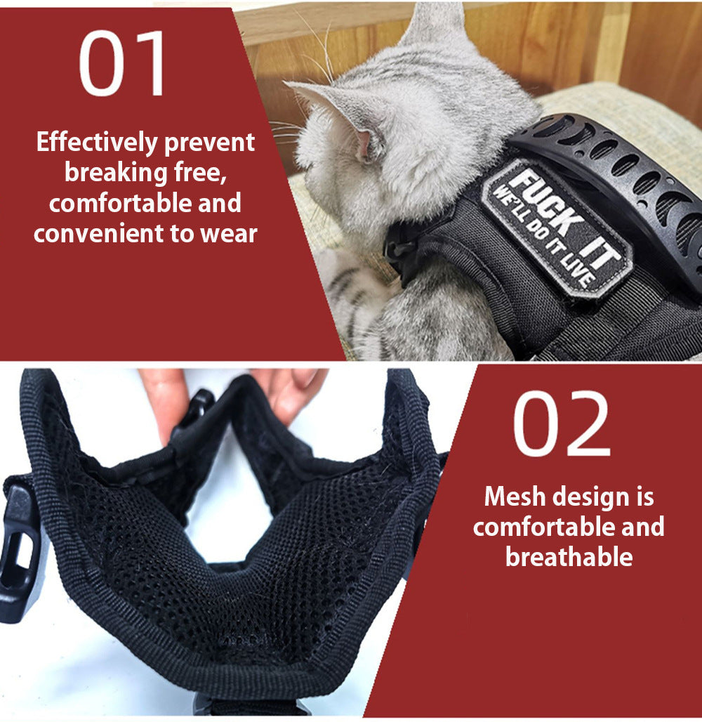 Tactical Cat Harness Collar