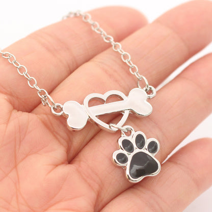 Dog Lover Necklace Bone&Paw