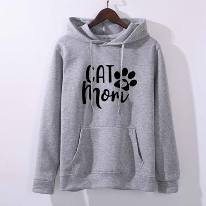 Cat Mom Letter Hoodie