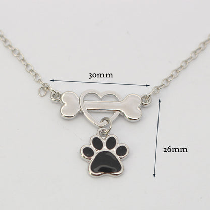 Dog Lover Necklace Bone&Paw